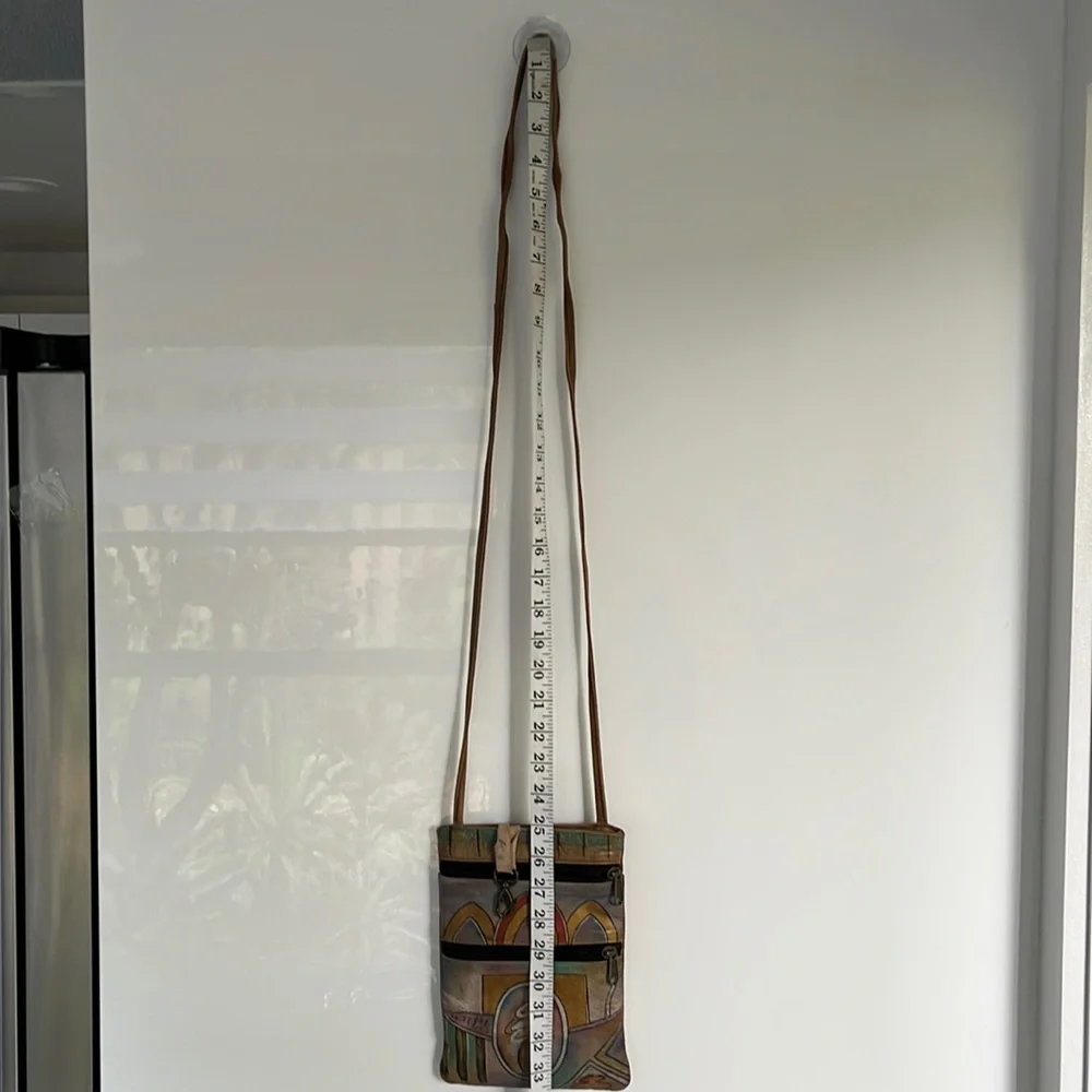 Anuschka Hand Painted Leather Boho Crossbody Bag - Picture 4 of 16